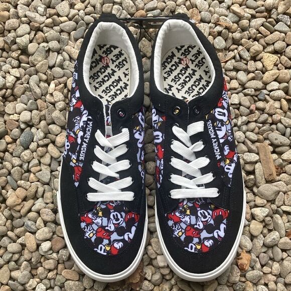Men’s Mickey Mouse Casual Print Low Top Sneaker Shoes Size 11 - Picture 1 of 10